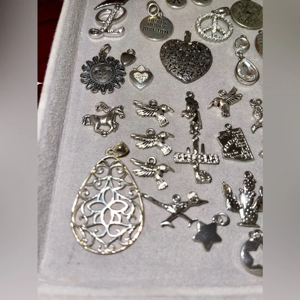 Bundle of 34 Silver Tone Charms. - Picture 3 of 9